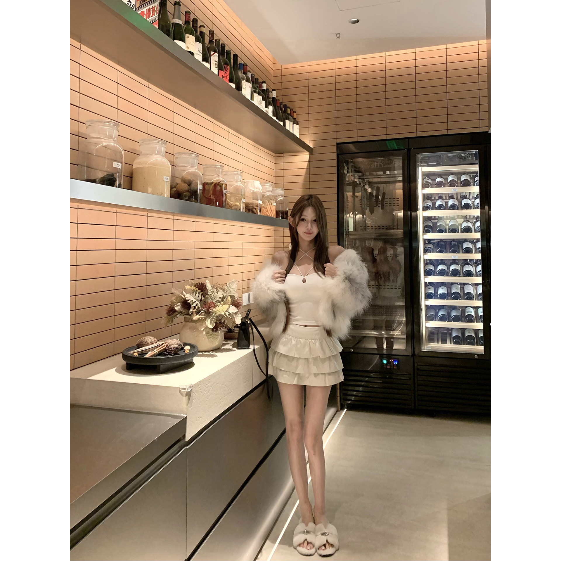 JOEY 【爱欲】谁穿谁美 挂脖背心上衣交叉胸垫艺术生内搭小吊带女,淘宝优惠券,粉丝福利购,淘宝优惠卷