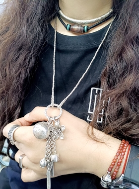 花园项链小众长链条可调清迈手工银百搭款（直播间询价）