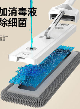 雪尼尔免手洗平板拖把2025新款大号拖地神器家用吸水墩布一拖布净