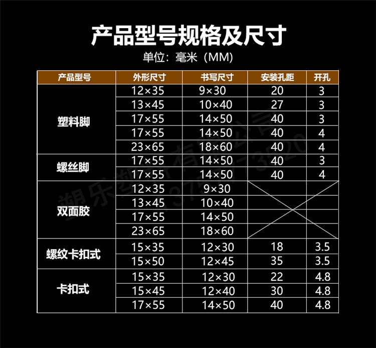 配电箱标志框有机双层标字框带脚卡扣式标志牌框标签指示框标牌 - 图3