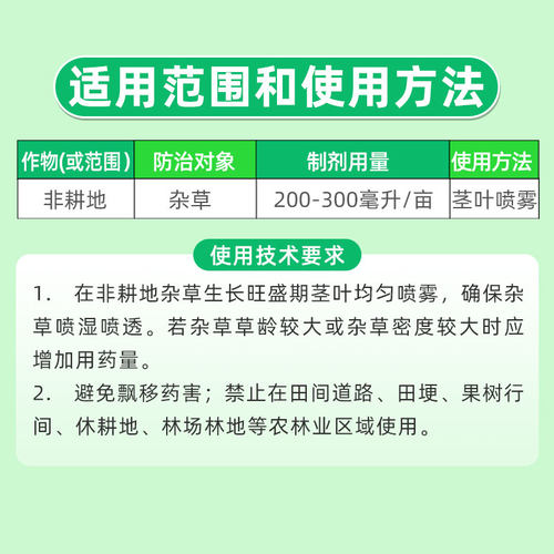 利尔陌上净11%精草铵膦铵盐草胺磷柑橘果园荒地杂草农药除草剂 - 图1