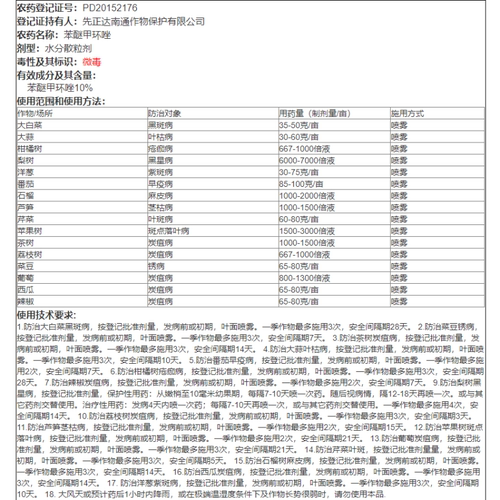 先正达 世高10%苯醚甲环唑葡萄番茄白粉病叶斑病黑星病农药杀菌剂 - 图2