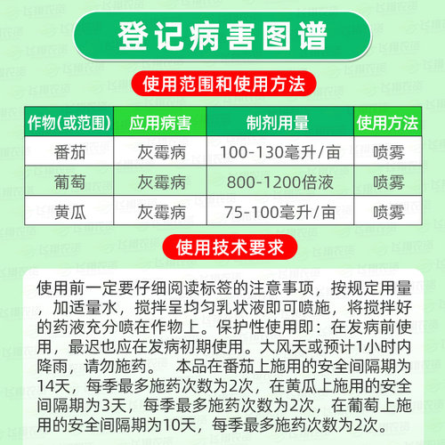 速美克 日本住友 43%腐霉利 蔬菜黄瓜番茄葡萄灰霉病农药杀菌剂 - 图0