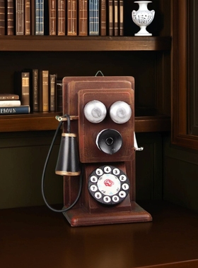 复古手摇电话机转盘座机古董道具