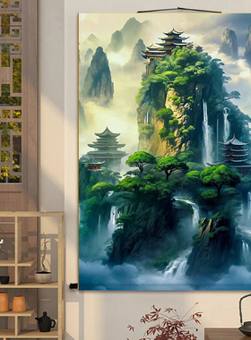 仙家堂口山水画堂单风景画挂画