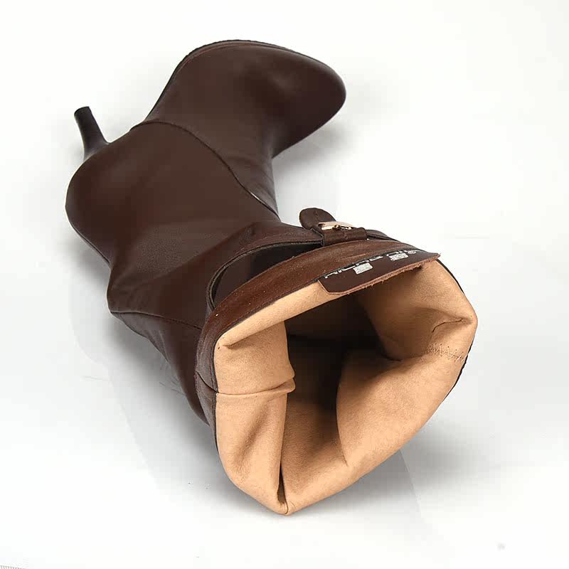 35/38-39 头层牛皮 ZUSE秋冬长筒靴女网红瘦瘦靴骑士靴弹力高筒靴,淘宝优惠券,粉丝福利购,淘宝优惠卷