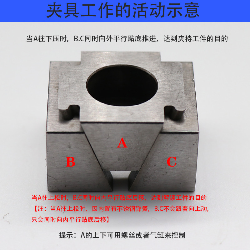 OK夹具侧顶夹具CNC精巧型夹具固定式斜模式膨胀夹紧块OK钳具虎钳_虎窝淘