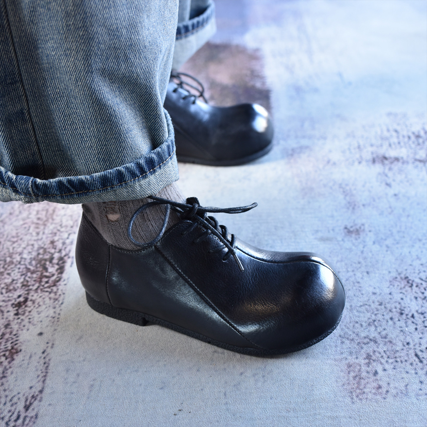 米奇头水洗牛皮深口单鞋女复古系带圆头低跟皮鞋253031,淘宝优惠券,粉丝福利购,淘宝优惠卷