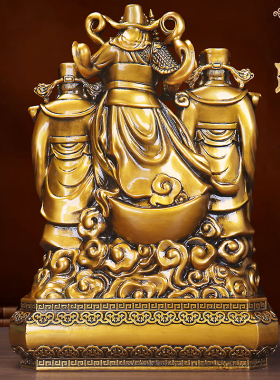 五路财神摆件财神爷佛像供奉客厅玄关公司办公室财位新居乔迁开业