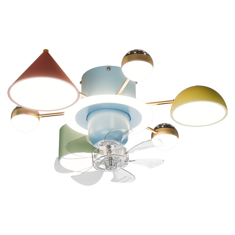 护眼儿童房360度旋转风扇灯卡通创意个性星空卧室离线语音积木灯,淘宝优惠券,粉丝福利购,淘宝优惠卷