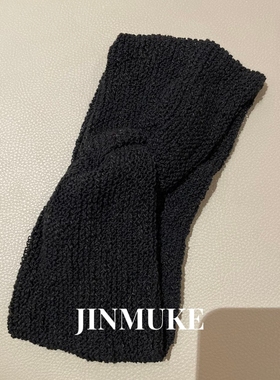 JINMUKE韩国进口发饰头饰气质百搭纯色针织薄款发带运动百搭