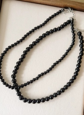 fever同款简单黑玛瑙项链