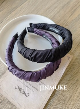 JINMUKE韩国褶皱特别紫色发箍