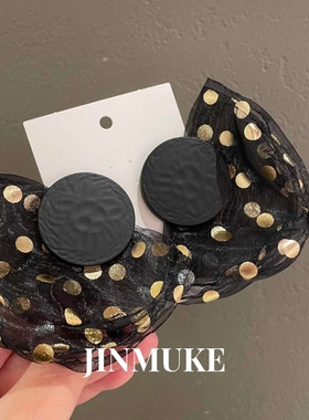 JINMUKE韩国进口闪亮体质特色不对称夸张个性耳环发圈新品