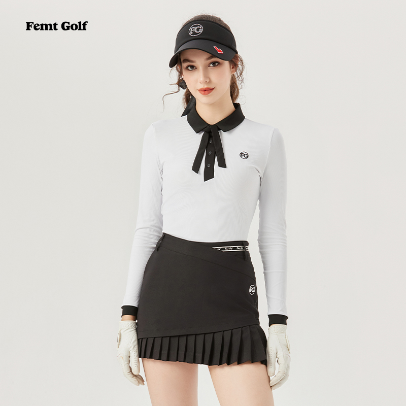 FG高尔夫秋冬新款韩版运动长袖修身显瘦女装球衣套装短裙球服衣服