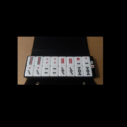 象牙白色瓷牌九亚克力骨牌天九34＃成人游戏推牌九筒子道具送色子 - 图2