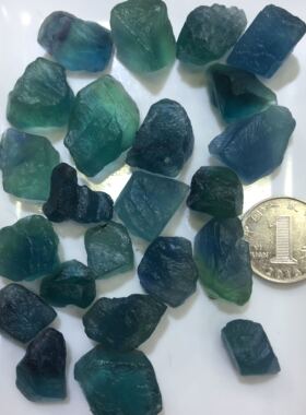 diy天然蓝绿色矿石配饰吊坠