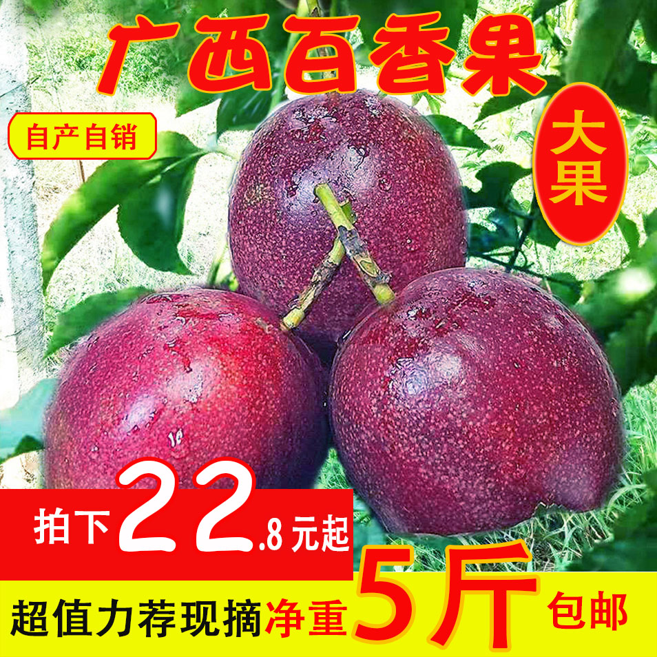 广西现摘新鲜纯百香果酱汁原浆奶茶图片_1