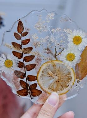 果蔬切片压花植物标本手作餐垫杯垫小众婚礼生日礼品拍摄道具摆件