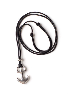 钛钢船锚手工编织男女通用项链