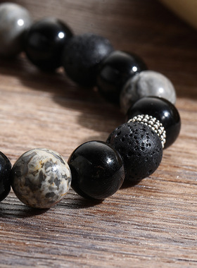 男女通用火山石玛瑙原创手工手绳