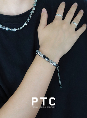 PTC中性风钛钢嘻哈手链