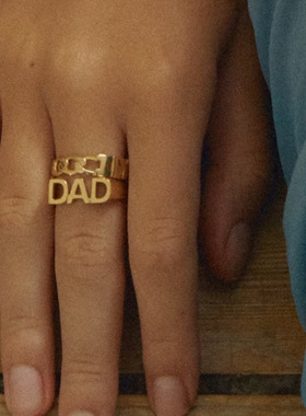 MOMDADSISTER字母印章戒指