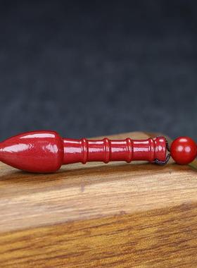 本命年原矿朱砂状元文昌笔吊坠随身文曲挂饰紫砂榜题名饰品男女礼