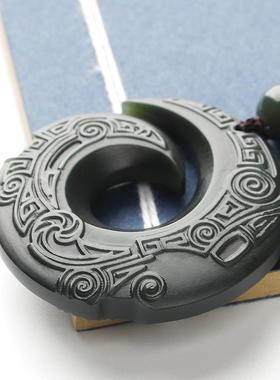 本命年和田玉青玉吊坠财运轮回平安扣玉佩男女吊坠地礼物