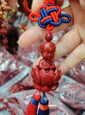 本命年原矿紫砂五帝钱中国结葫芦车挂入户门五吊钱汽车车挂饰朱砂