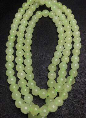 本命年阿富汗新疆和田青白玉项链108佛珠手链挂绳珠链毛衣链女款