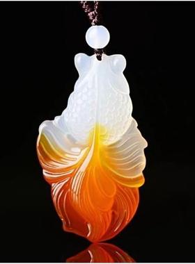 本命年冰透玉髓俏色吊坠观音佛关公山水镂空俏色牌子平安扣挂件货