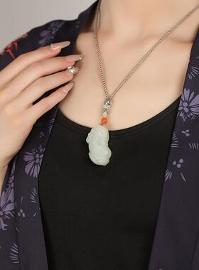 本命年和田玉发貔貅吊坠招财转运玉石男款女玉佩饰品情侣项链挂件