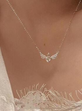 天使之翼项链纯影合金吊坠女