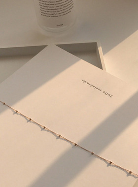 choker锁骨链纯影纤细合金