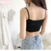 Áo vest trắng yếm nữ gợi cảm Slim modal đồ lót ngực ngắn làm đẹp trở lại áo top - Ống