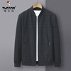 Plaid Jacket Woodpecker Baseball Collar Spring Autumn