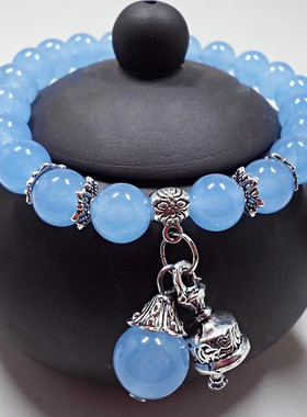 天然紫水晶玉髓手链女