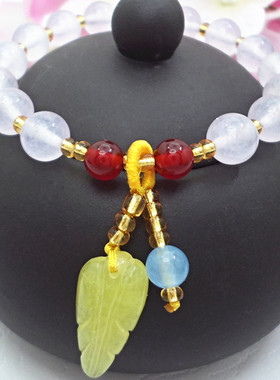 玉髓串珠水晶手链情侣手链