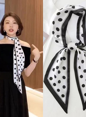 细窄长条丝巾围巾女装饰斜角巾