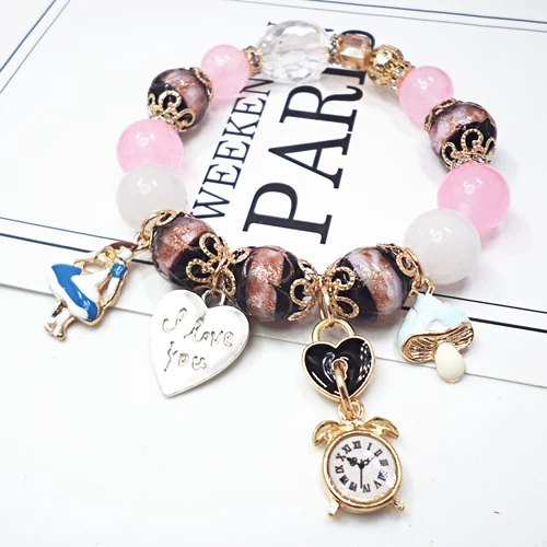 Ретро браслет из натурального камня, ювелирное украшение, аксессуар