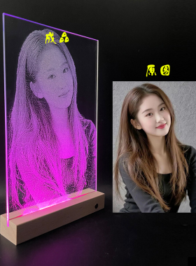 玻璃画玻璃锤子画定制锤画摆件老婆生日纪念七夕节日送礼情侣老公