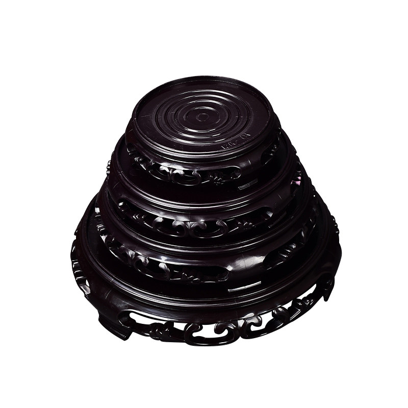 花盆托盘塑料PC底托圆形底座加厚底盘中国风方形桌面盛水摆件大号,淘宝优惠券,粉丝福利购,淘宝优惠卷