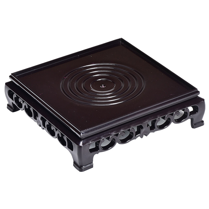 花盆托盘塑料PC底托圆形底座加厚底盘中国风方形桌面盛水摆件大号,淘宝优惠券,粉丝福利购,淘宝优惠卷