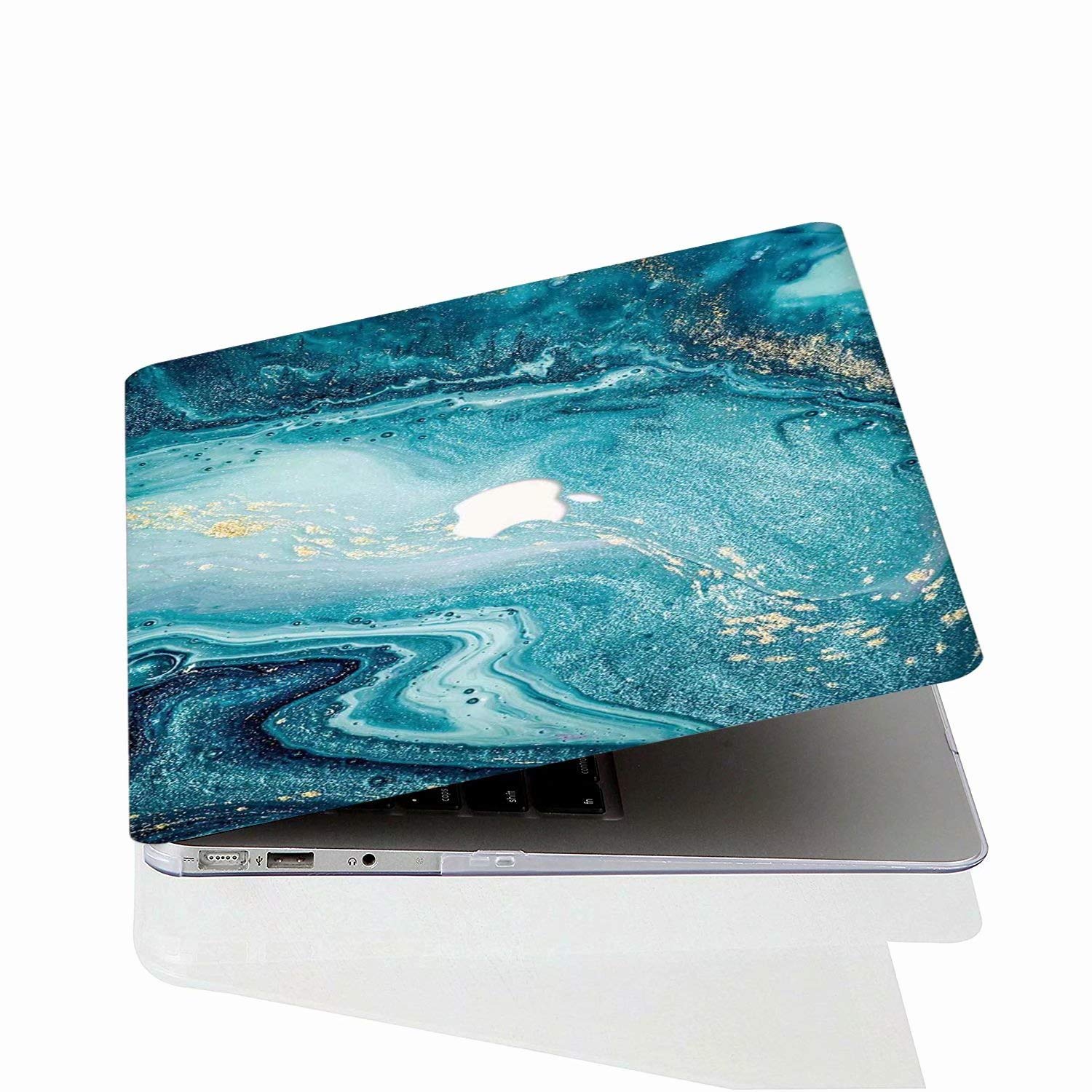 适用于苹果笔记本电脑保护壳macbook13 15寸 pro/air海洋流大理石_虎窝淘