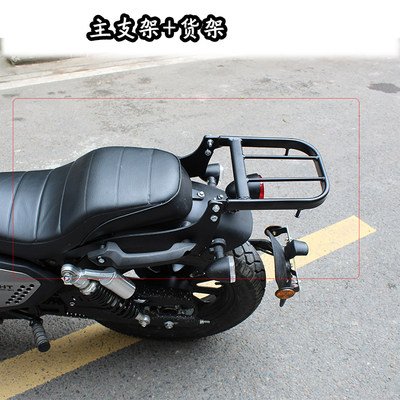 QJ200-2H钱江凯威荣光200摩托车保险杠防摔杠后靠背货架荣光202 - 图1