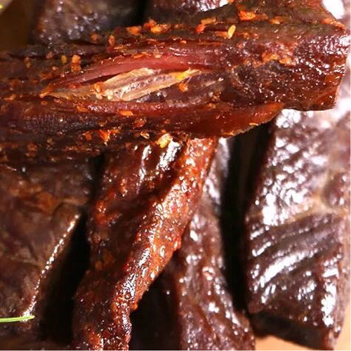 高千又牛肉干内蒙古手撕风干清真孕妇儿童原味孜然香辣味零食500g - 图0