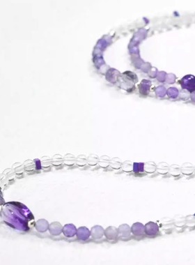 高级感方糖轻奢项链山水涧小米珠