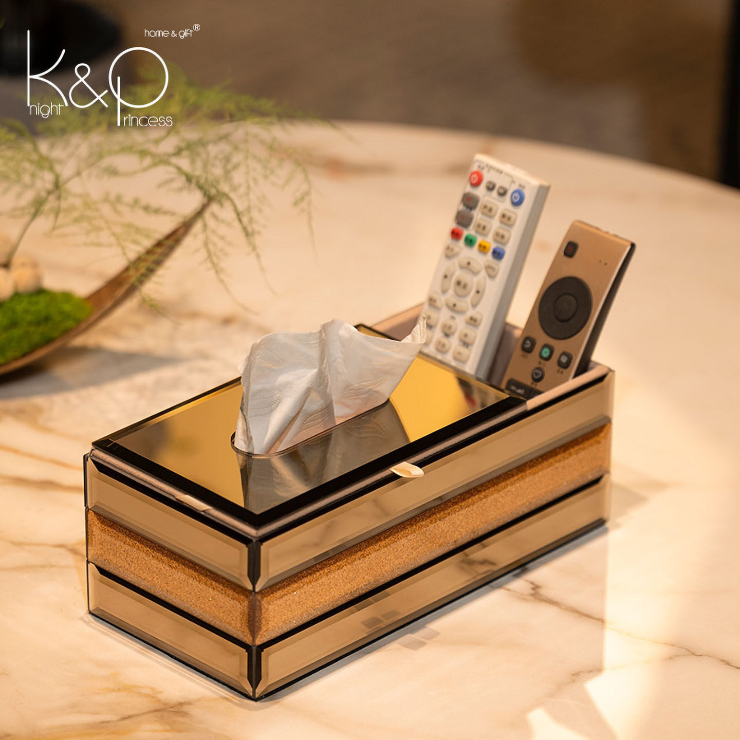 KP高档轻奢纸巾盒家用客厅茶几餐巾纸抽纸盒