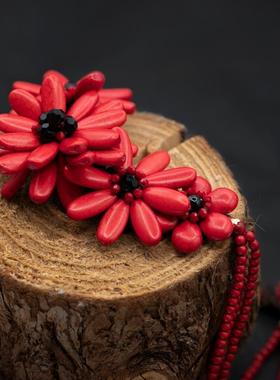 欧美复古民族风夸张雏菊锁骨链